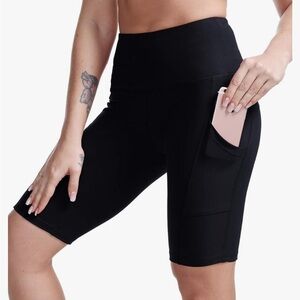 High Waisted Yoga Shorts for Women Tummy Control Workout Running Biker Shorts